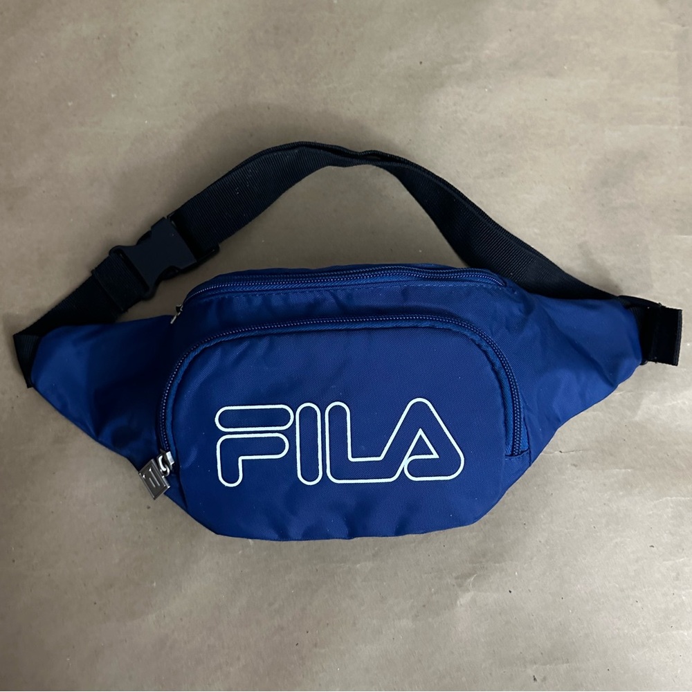 FILA Heritage Blue Nylon Fanny Pack
